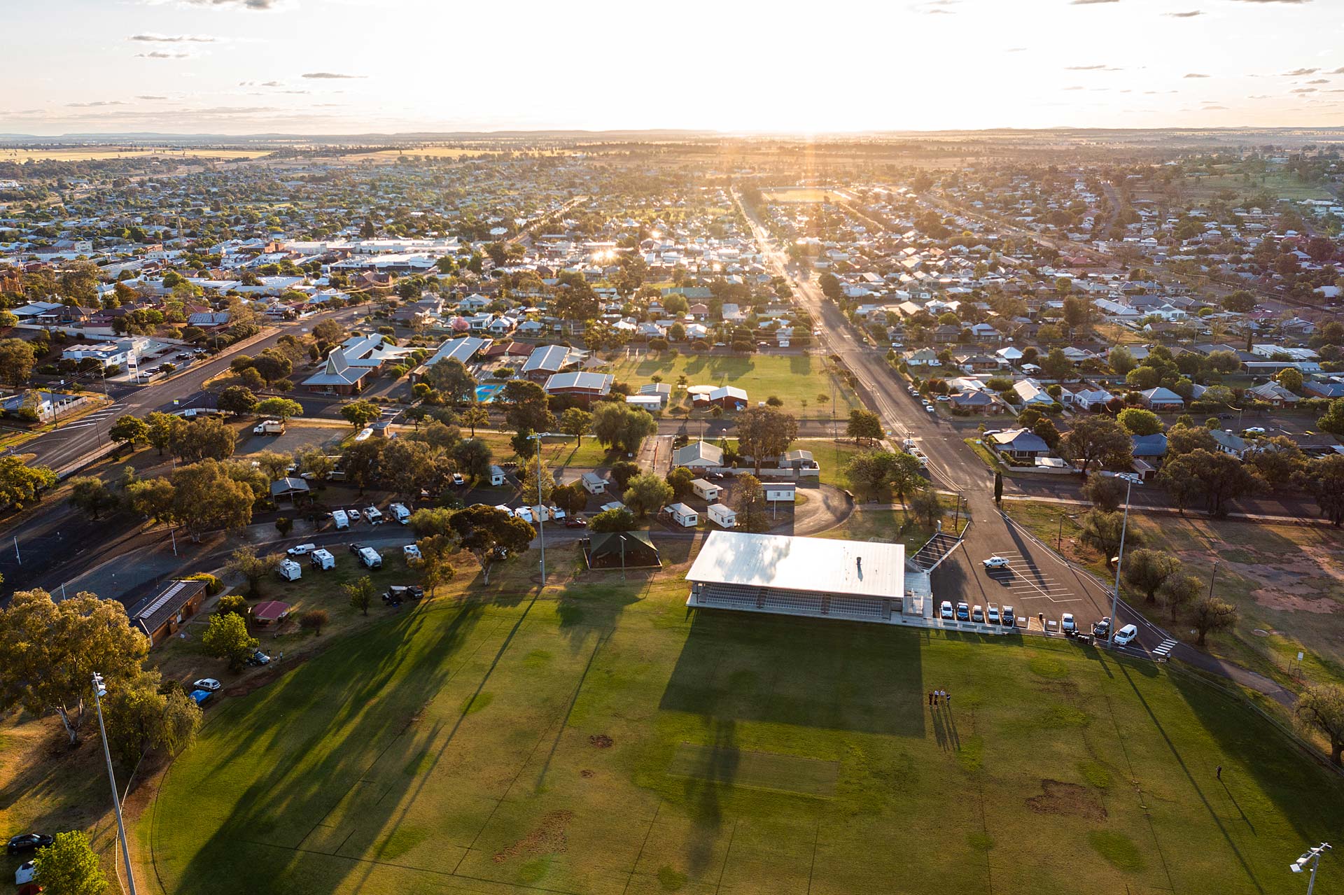 Parkes from above and Spicer Oval